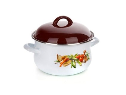 Smaltovaný kastrol Banquet Zelenina 22 cm/3,4 l s poklicí