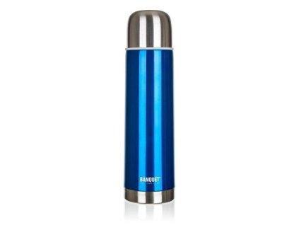 Nerezová termoska s hrníčkem Banquet Avanza Blue 0,75 l
