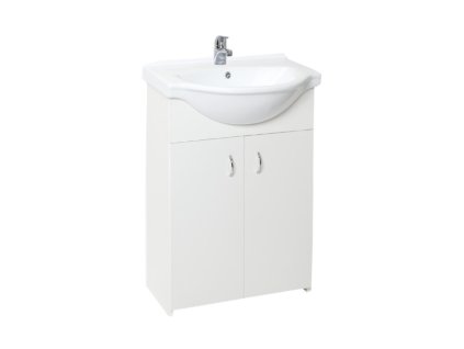Skříňka s umyvadlem Simple 55 cm bílá