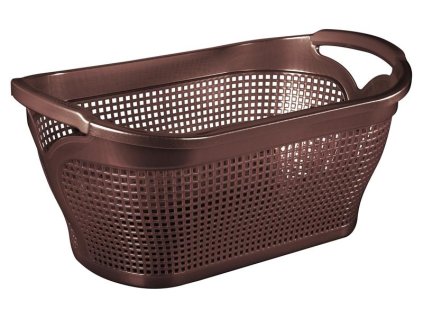Plastový koš na čisté prádlo INGRID 35l - měděný