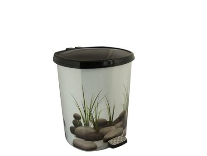 Plastový odpadkový koš pedál 20l kameny