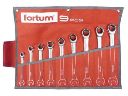 Sada ráčnových očkoplochých klíčů Fortum 9 ks