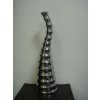 Seehorse - stříbrná designová keramická váza 53 cm