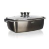Pekáč s nepřilnavým povrchem METALLIC PLATINUM 40 x 22 x 16,5 cm, s aroma knobem