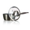 BANQUET Rendlík s nepřilnavým povrchem METALLIC PLATINUM 16 x 7,5 cm, 1,25 l, s poklicí