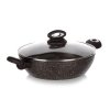 BANQUET Pánev Paella s nepřilnavým povrchem PREMIUM Dark Brown 28 x 7,5 cm, s poklicí
