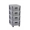 Komoda se šuplíky Curver INFINITY 4x11L šedé děrované 04356-099