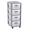 Komoda se šuplíky Curver INFINITY 4x11L bílé děrované 04356-Y36
