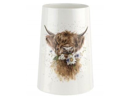 Wrendale vase cow daisy coo