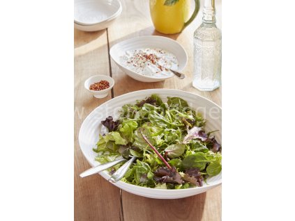 White Summer Dining Large Salad Bowl