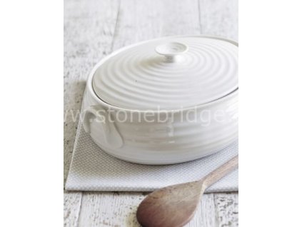Sophie Conran oval pecici hrnec white ceramic small oval casserole 1