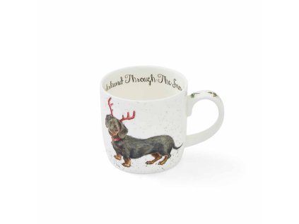 mmoc5629 xt cutout5 Wrendale hrnek jezevcik Dachshund Snow