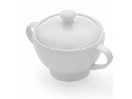 Royal Worcester Serendipity White cukrenka bila kostni porcelan