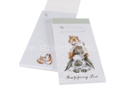 Wrendale shoppinglist nakupni seznam magnet piggy kralicek morce myska