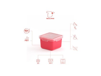Valira svacinova krabicka malinova airtight container 400ml