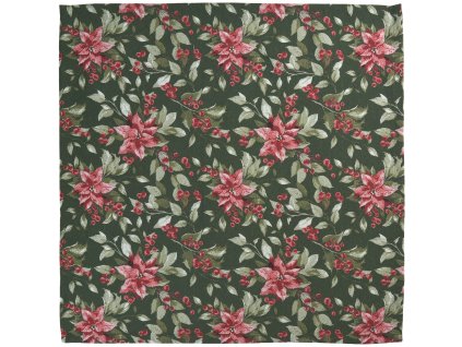 Sander Jolie MD Fb02 ubrus vanocni poinsettia zelena