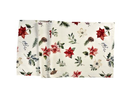 X mas Flowers TL Sander vanocni stredovy pas poinsettia