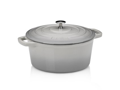 Kela Calido 26cm 12cm 4,6obsah litinovy hrnec svetle seda pekac