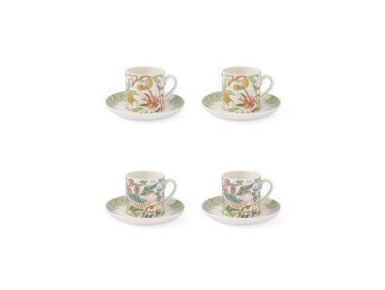 Spode Morris Co sada 4ks expresso salku podsalek thief fruit