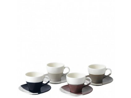 Royal Doulton 1815 Coffee Studio set 4ks šálků na espresso 110ml s podšálky