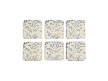 morris co willow bough blue coasters s 6 1