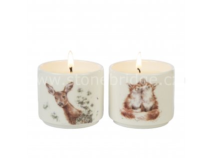 Wrendale set 2ks mini svíček Woodland Fox&Deer liška srnka