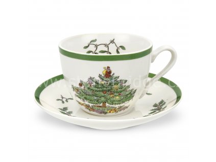 Christmas Tree Tea Cup Saucer