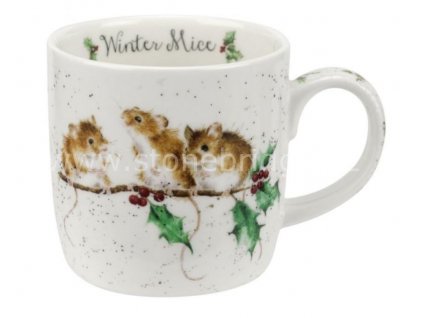 Wrendale vanocni hrnek myška Winter Mice