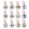 Wrendale set 12 vanocnich ozdobicek porcelan fop wn4023 xg christmas decorations 12 days of christmas