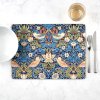 strawberry thief blue by morris and co collection placemat lifestyle web