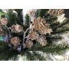 Innovative větev s borovými šiškami ojíněná hnědá 50cm, umělá dekorace