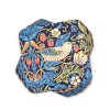 strawberry thief blue by morris and co coaster set web 1