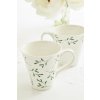 sophie conran mistletoe two mugs on table cloth with white roses 2019