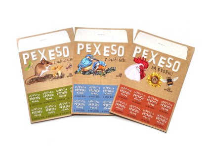PEXESA s obálkou	- Na dvorku, Z našeho lesa, Z ptačí říše