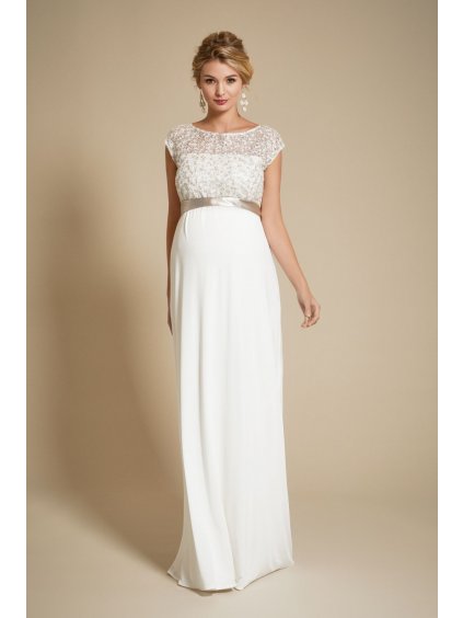 tehotenske svatebni saty MIAGI S1 Mia Gown Long Ivory