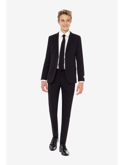 Studioagnes Chlapecky cerny oblek OppoSuits Teen Boys Suits Black Knight2