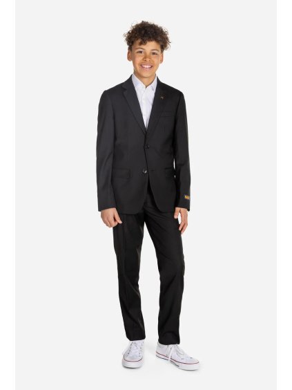 StudioAgnes chlapecky oblek spolecensky Daily Black Teen Boys Suit03