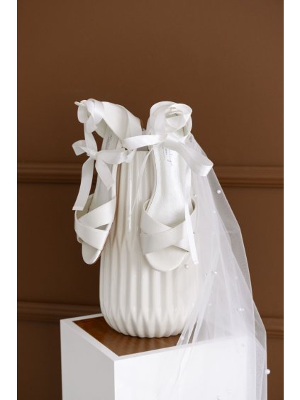 Studioagnes svatebni obuv sandale smetanova s masli Judith 10