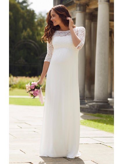 tehotenske svatebni saty dlouhe tiffanyrose LUGIL L5 Lucia Gown Ivory White