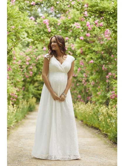 Těhotenské svatební šaty dlouhé NICOLA