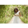 Svatebni tehotenske saty dlouhe krajkove NLGI L3 Nicola Lace Gown Ivory