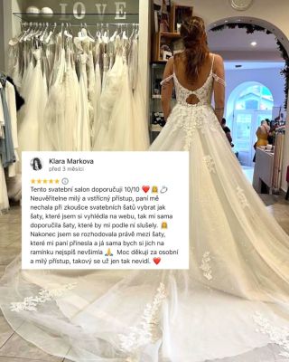 Děkujeme za další krásnou recenzi 🤍✨.. Moc si ji vážíme🥰. #svatebnisalonagnes #recenze #svatebnisatypraha