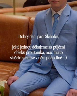 Jsme moc rádi, že naše dětské obleky dělají radost 🤍.. Děkujeme za zaslané fotky a recenze 🫶🏻. #salonagnes #detskeobleky...