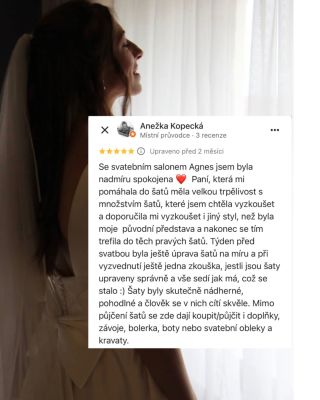 Krásná recenze od naší zákaznice 👰🏻‍♀️💍🥂.. Děkujeme a gratulujeme ✨.. #svatebnisalonagnes #salonagnes #svatebnisaty