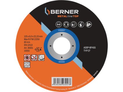 Kotouč RKS řezný na kov Berner (Průměr 115 mm)