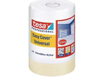 Fólia krycia tesa® 2171413 Pro Easy Cover® Universal, 550 mm, L-33 m, maliarska, s lepiacou páskou, transparentná, zakrývacia na podlahu
