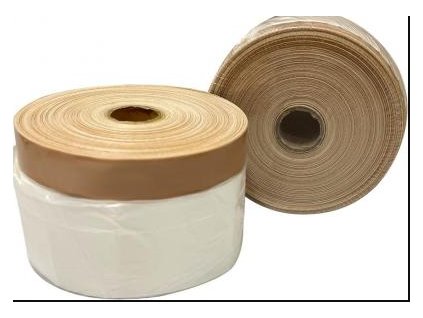 Fólia krycia Strend Pro, 1100 mm, L-25 m, PE, maliarska, s látkovou lepiacou páskou, zakrývacia na podlahu 2173031
