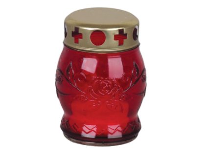 Kahanec Grave 2173224 červené sklo, 6-8 h, 25 g, 10 cm, na hrob