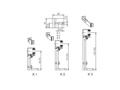 Konzola pre vodiacu lištu (K3) farba VSR 780H