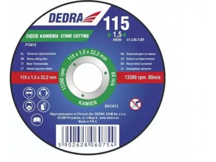 Dedra F13424 125x3,0x22,2 - rezný kotúč na kameň